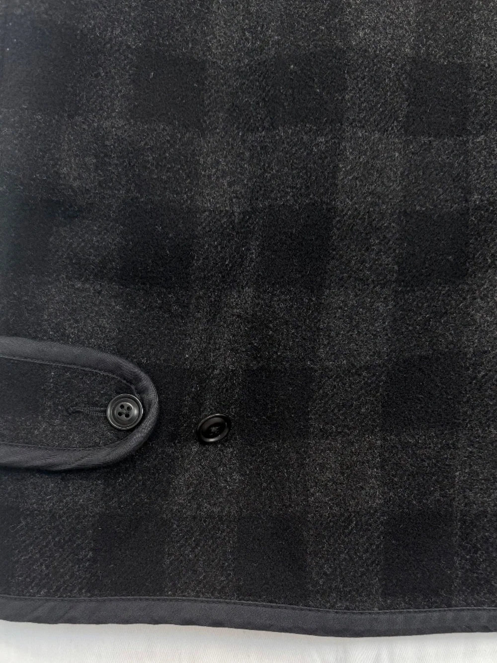 80s VTG Cabinwear by Banana Republic Mens Sz L Black/Grey Buffalo Check Vest